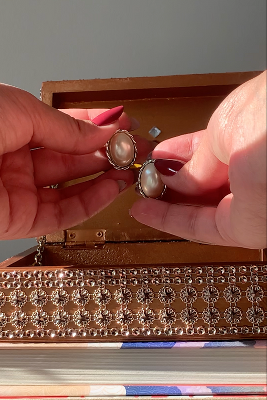 Boucles à perles vintage