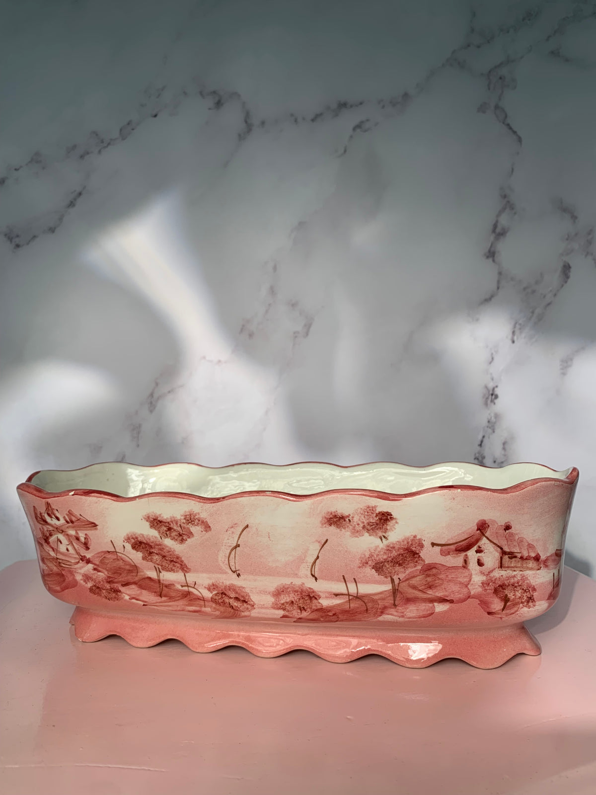 JARDINIÈRE PAYSAGE ROSE VINTAGE 🌷