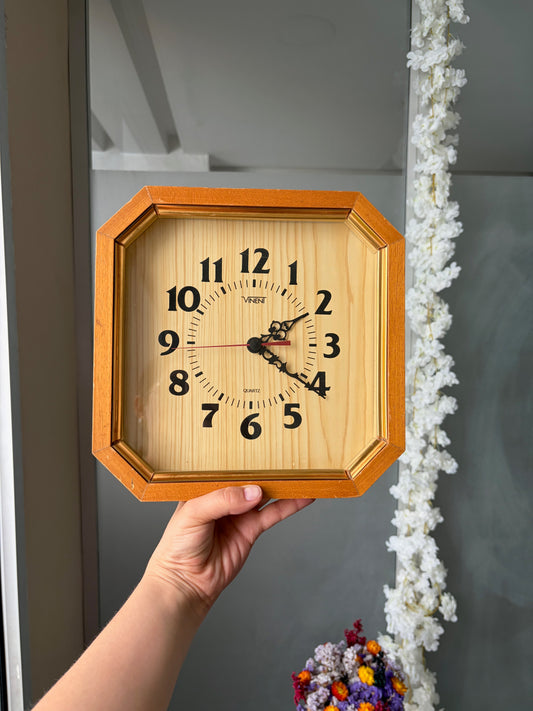 HORLOGE MURALE VINTAGE | BOIS & QUARTZ VINENT