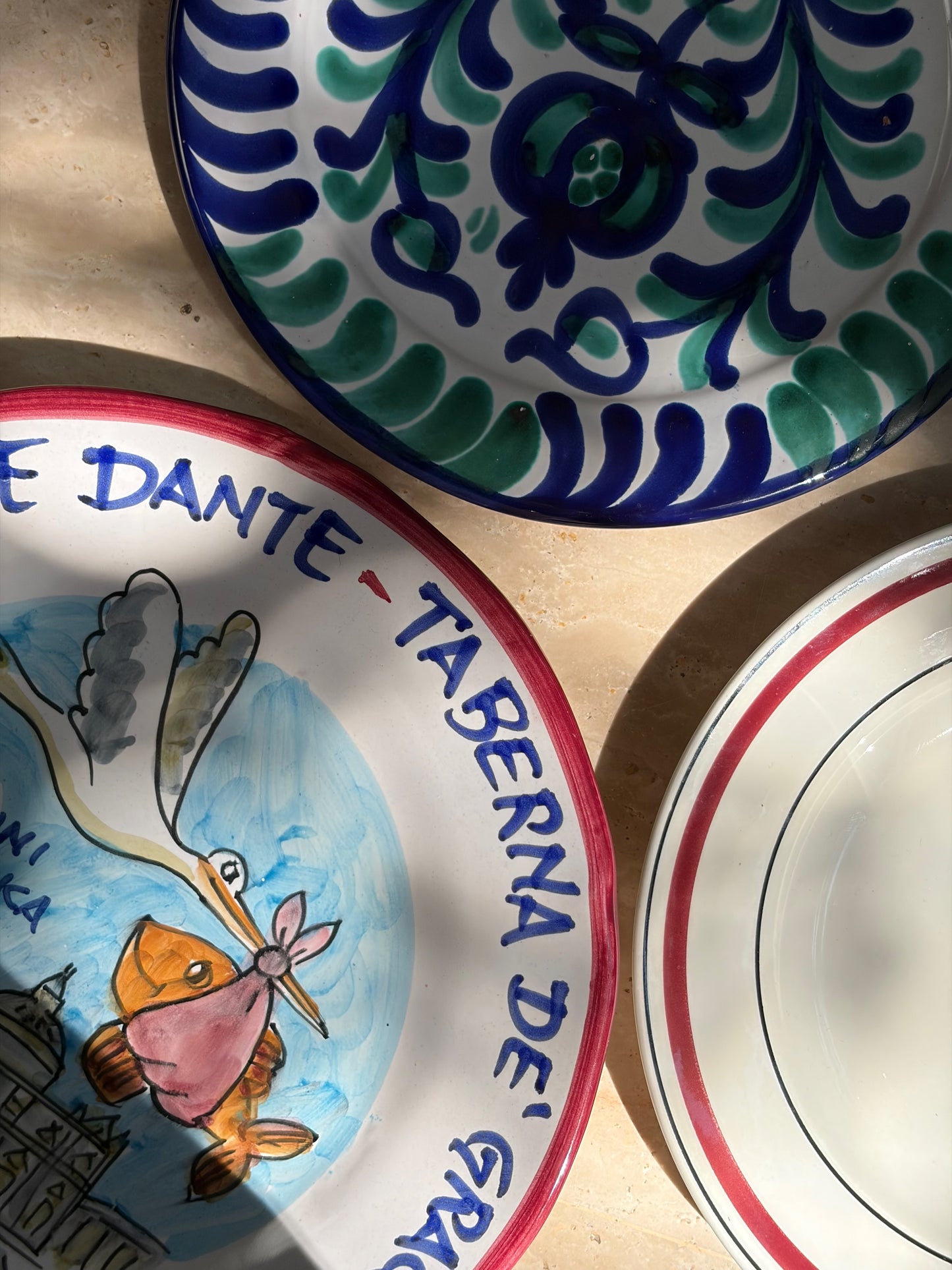ASSIETTE CÉRAMIQUE, MÉDITERRANÉENNE 🌊💙