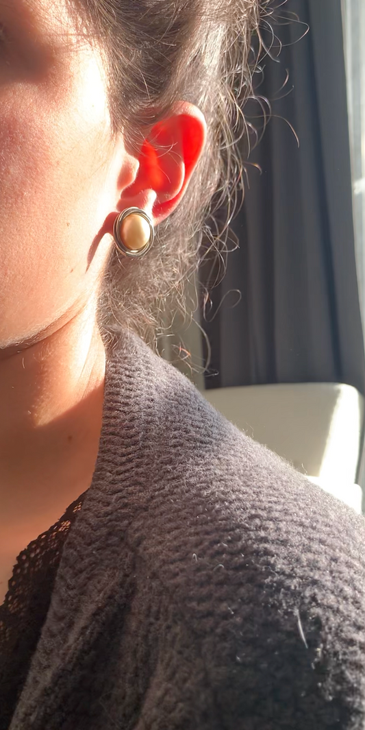 Boucles à perles vintage