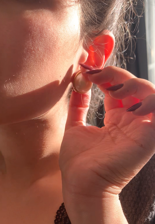 Boucles à perles vintage