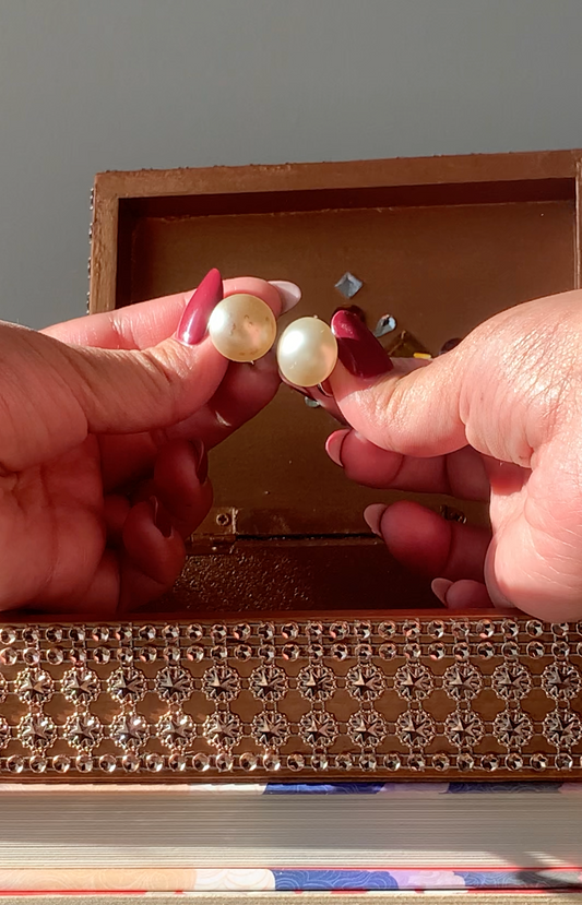 Boucles d'oreilles à perles vintage