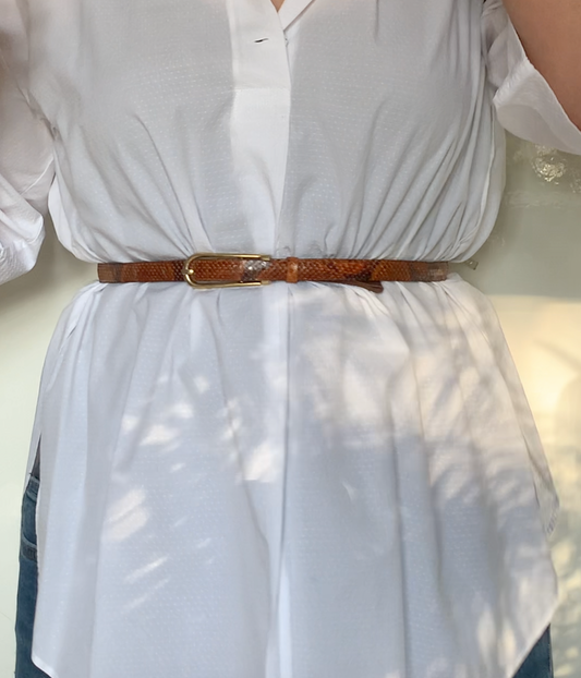 Ceinture fine en cuir