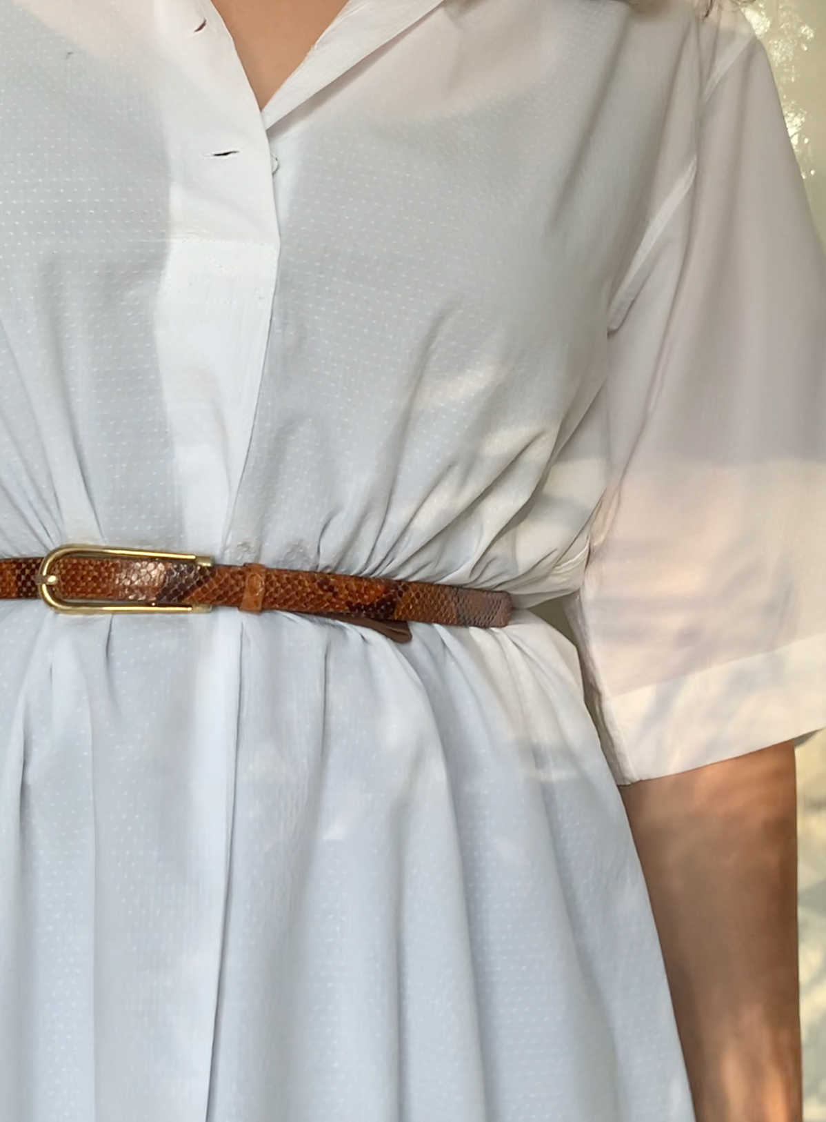 Ceinture fine en cuir