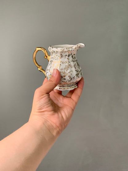 SERVICE À THÉ FLEURI DORÉ VINTAGE ✨