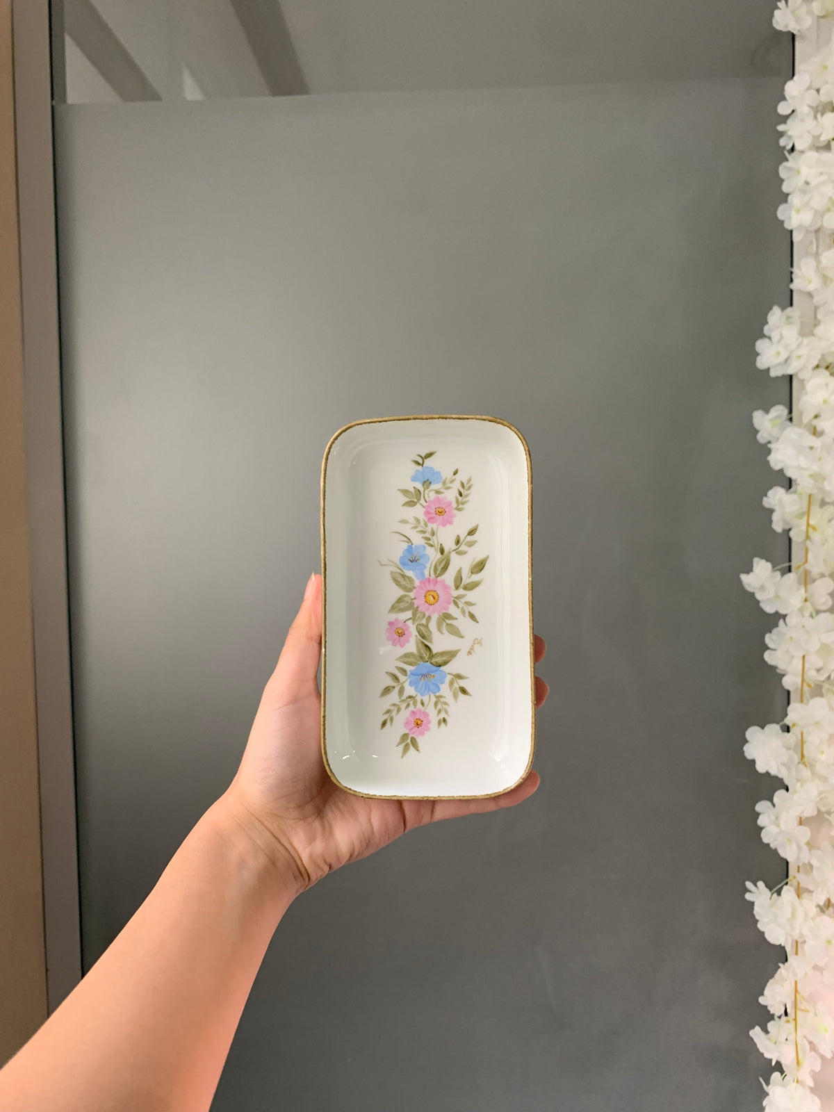 VIDE-POCHE FLEURI PASTEL VINTAGE 🌸