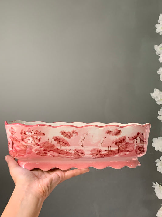 JARDINIÈRE PAYSAGE ROSE VINTAGE 🌷