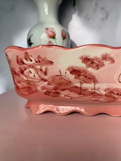 JARDINIÈRE PAYSAGE ROSE VINTAGE 🌷