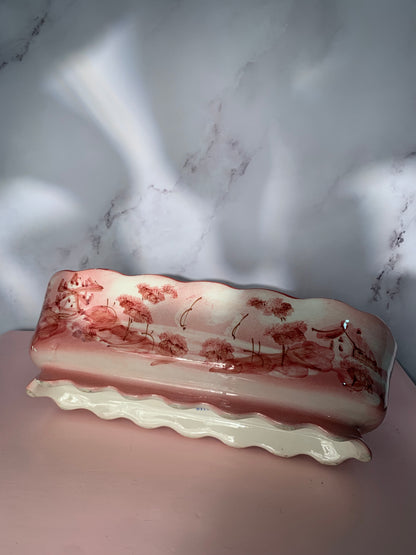 JARDINIÈRE PAYSAGE ROSE VINTAGE 🌷