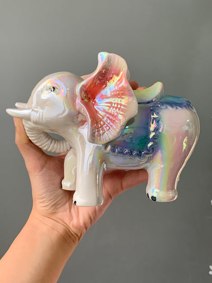 ÉLÉPHANT LUSTRÉ ARC-EN-CIEL VINTAGE 🐘