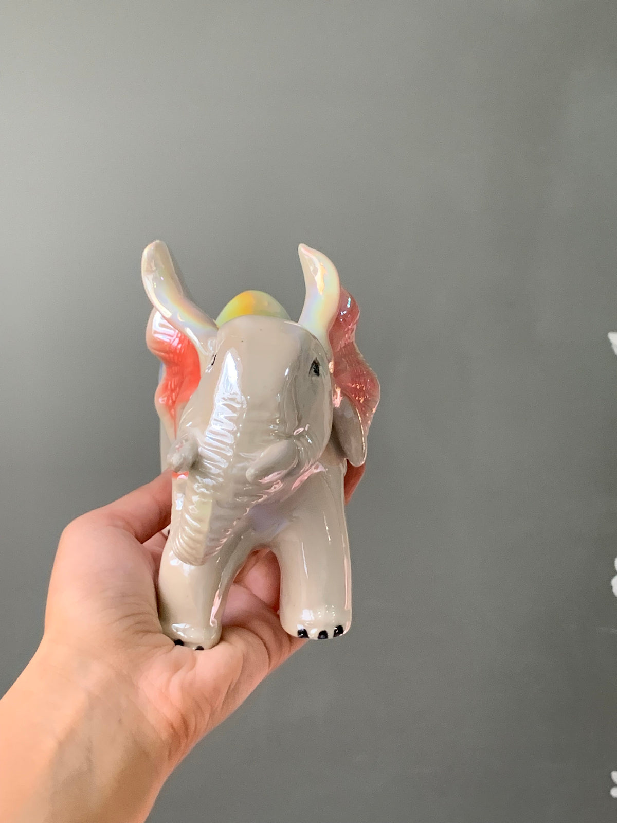ÉLÉPHANT LUSTRÉ ARC-EN-CIEL VINTAGE 🐘