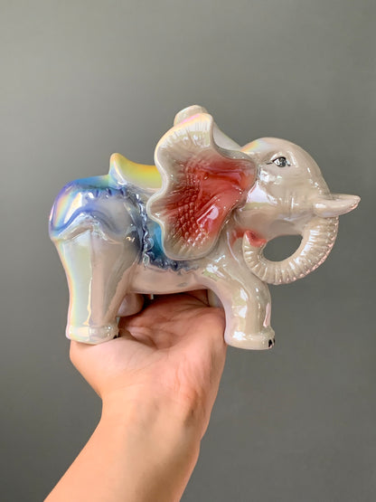 ÉLÉPHANT LUSTRÉ ARC-EN-CIEL VINTAGE 🐘