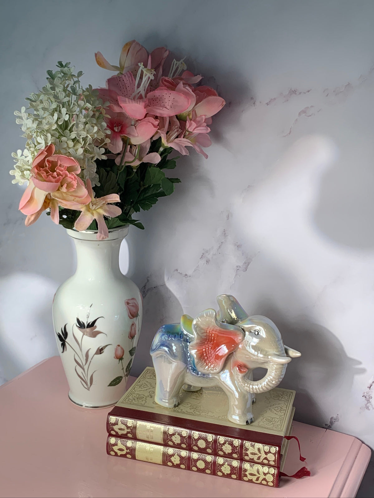 ÉLÉPHANT LUSTRÉ ARC-EN-CIEL VINTAGE 🐘
