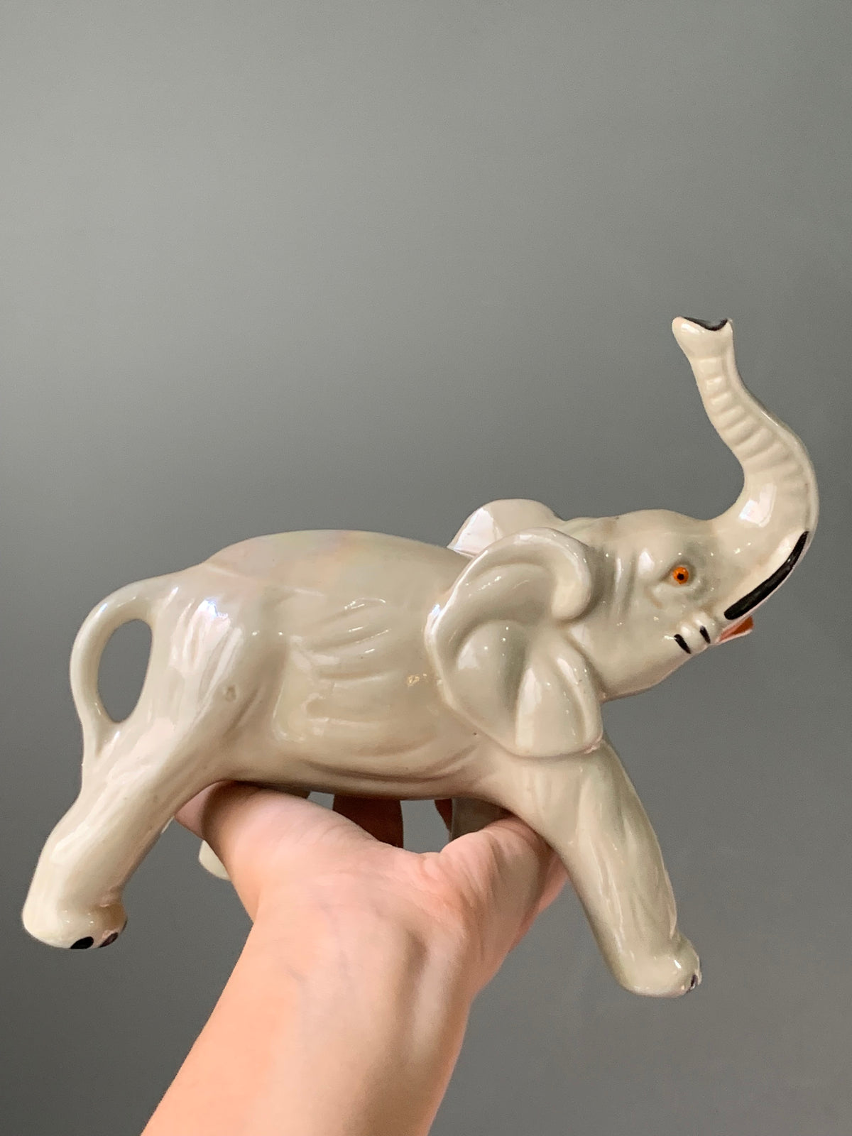 ÉLÉPHANT IVOIRE TROMPE LEVÉE VINTAGE 🐘
