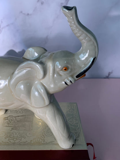 ÉLÉPHANT IVOIRE TROMPE LEVÉE VINTAGE 🐘