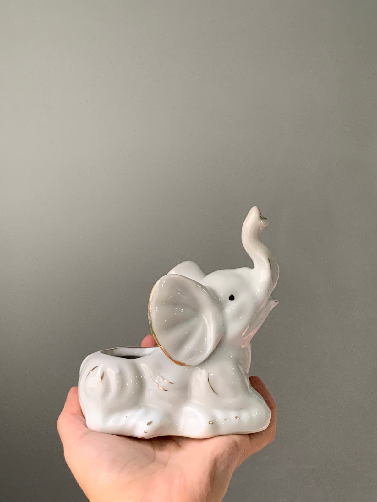 PETIT ÉLÉPHANT ROSE DORÉ VINTAGE 🐘🎀