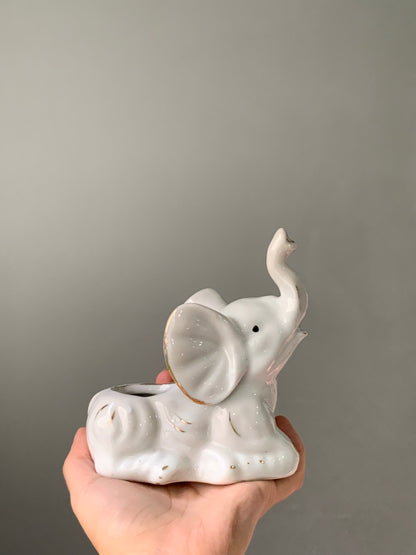 PETIT ÉLÉPHANT ROSE DORÉ VINTAGE 🐘🎀