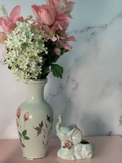 PETIT ÉLÉPHANT ROSE DORÉ VINTAGE 🐘🎀