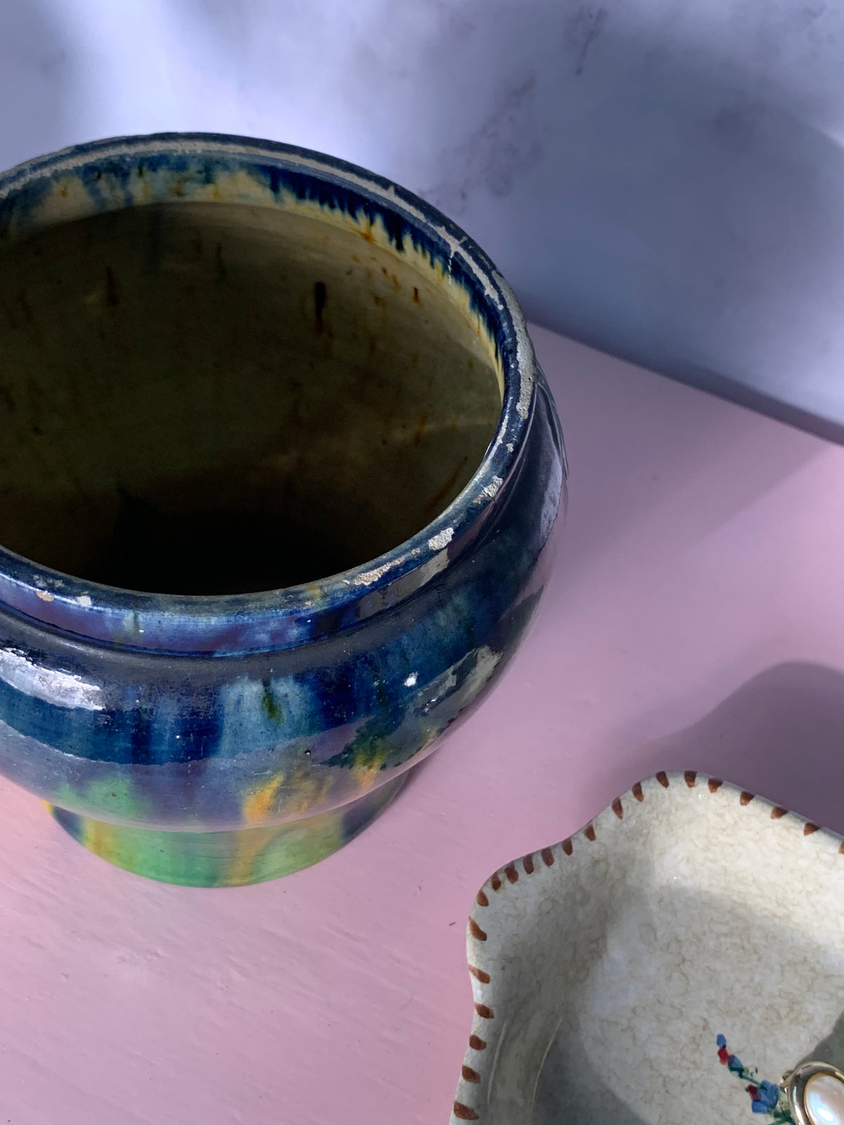 POT GRÈS MOTIF PIPE VINTAGE🎨