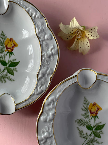 DUO CENDRIERS ROSE DORÉ VINTAGE 🌼