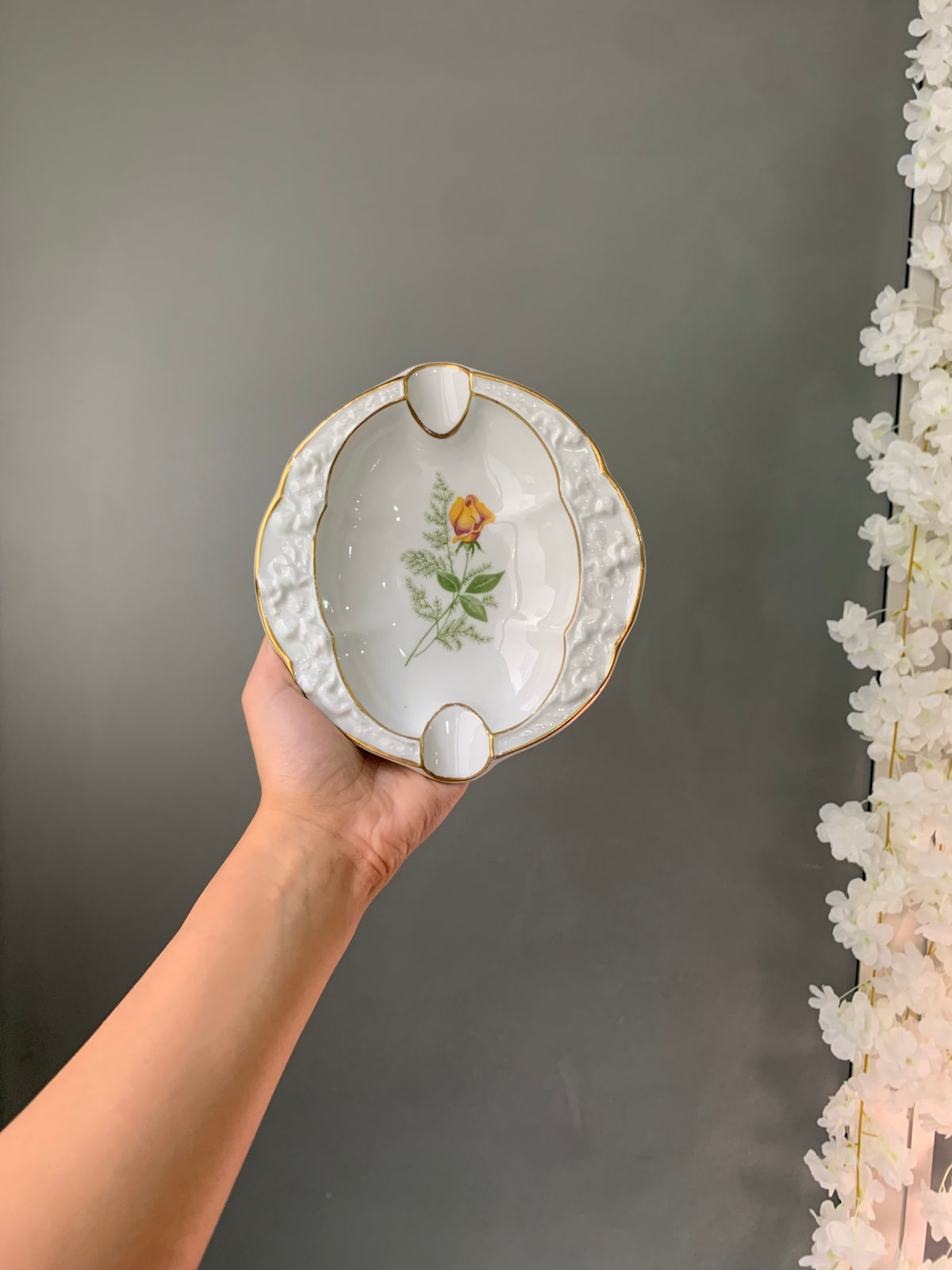 DUO CENDRIERS ROSE DORÉ VINTAGE 🌼