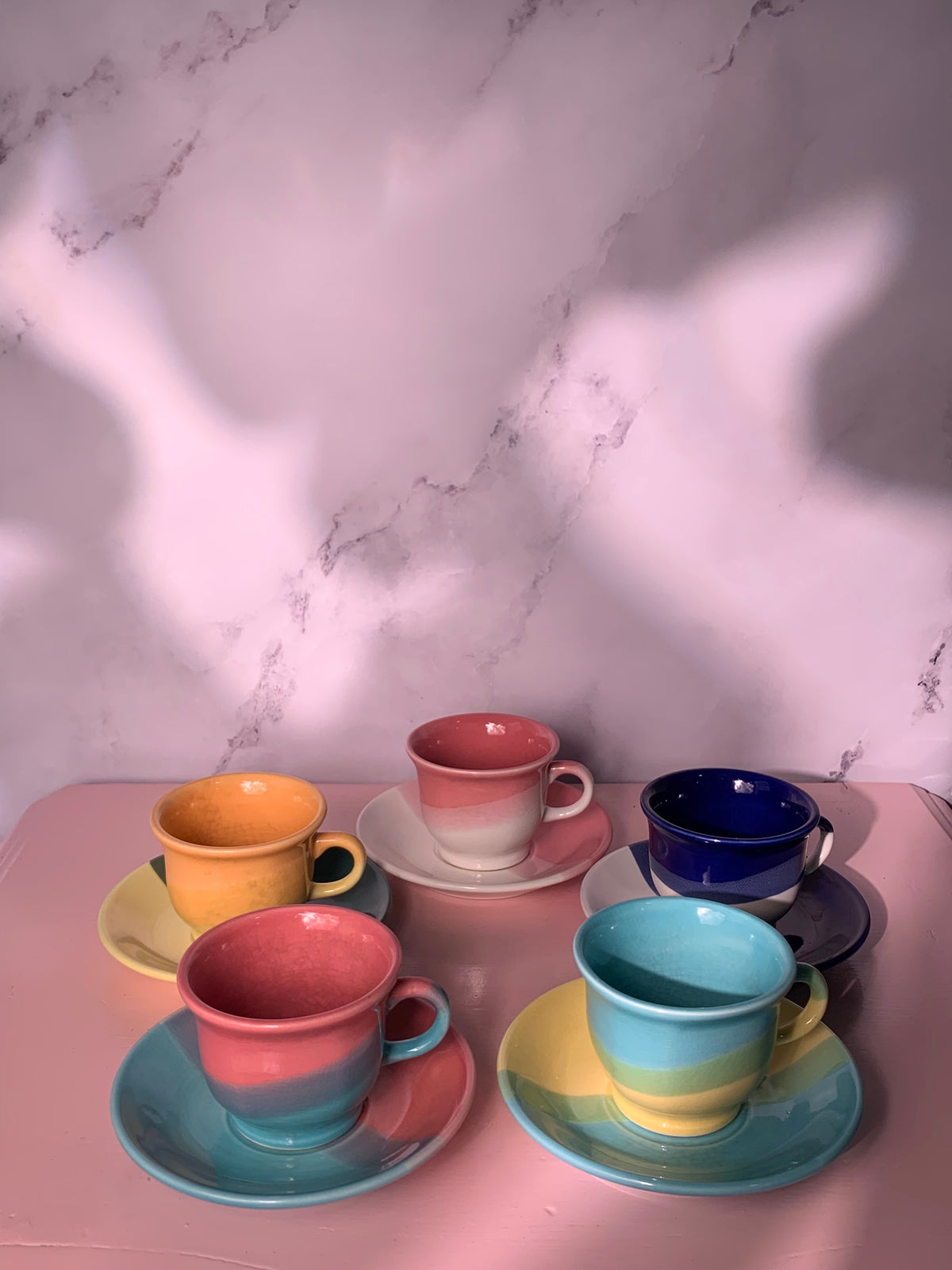 SERVICE TASSES COULEURS VINTAGE ☕🎨