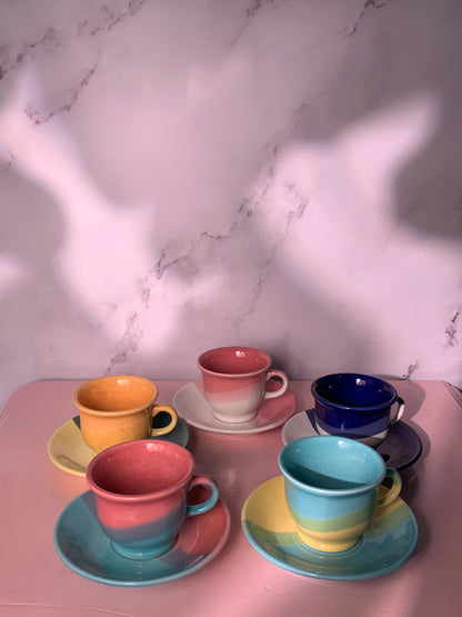 SERVICE TASSES COULEURS VINTAGE ☕🎨