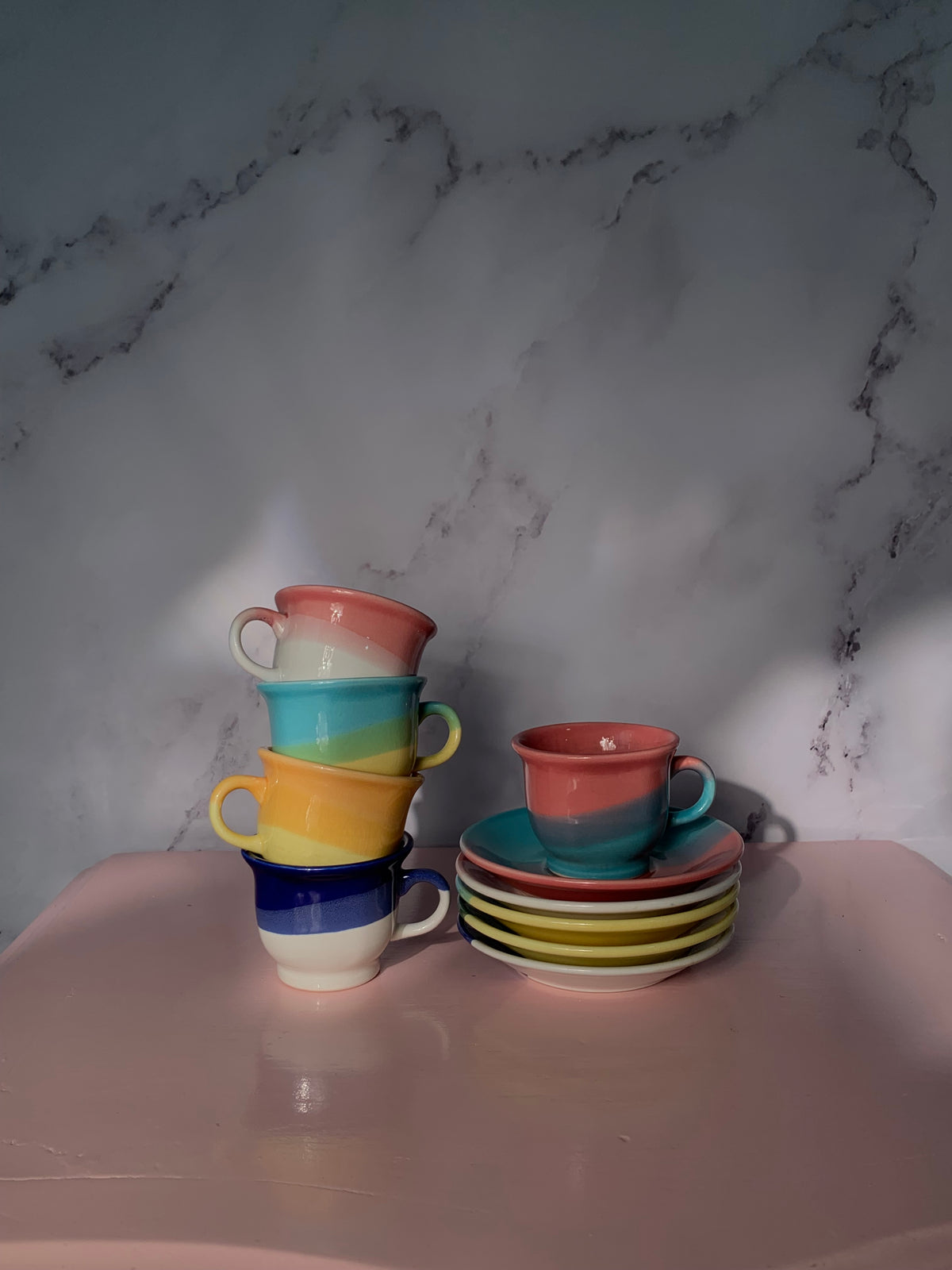 SERVICE TASSES COULEURS VINTAGE ☕🎨