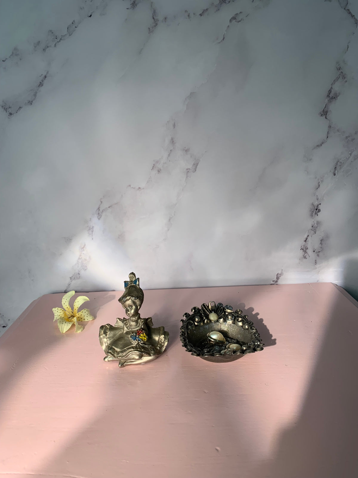 FIGURINE ÉTAIN FILLETTE VINTAGE 🎀
