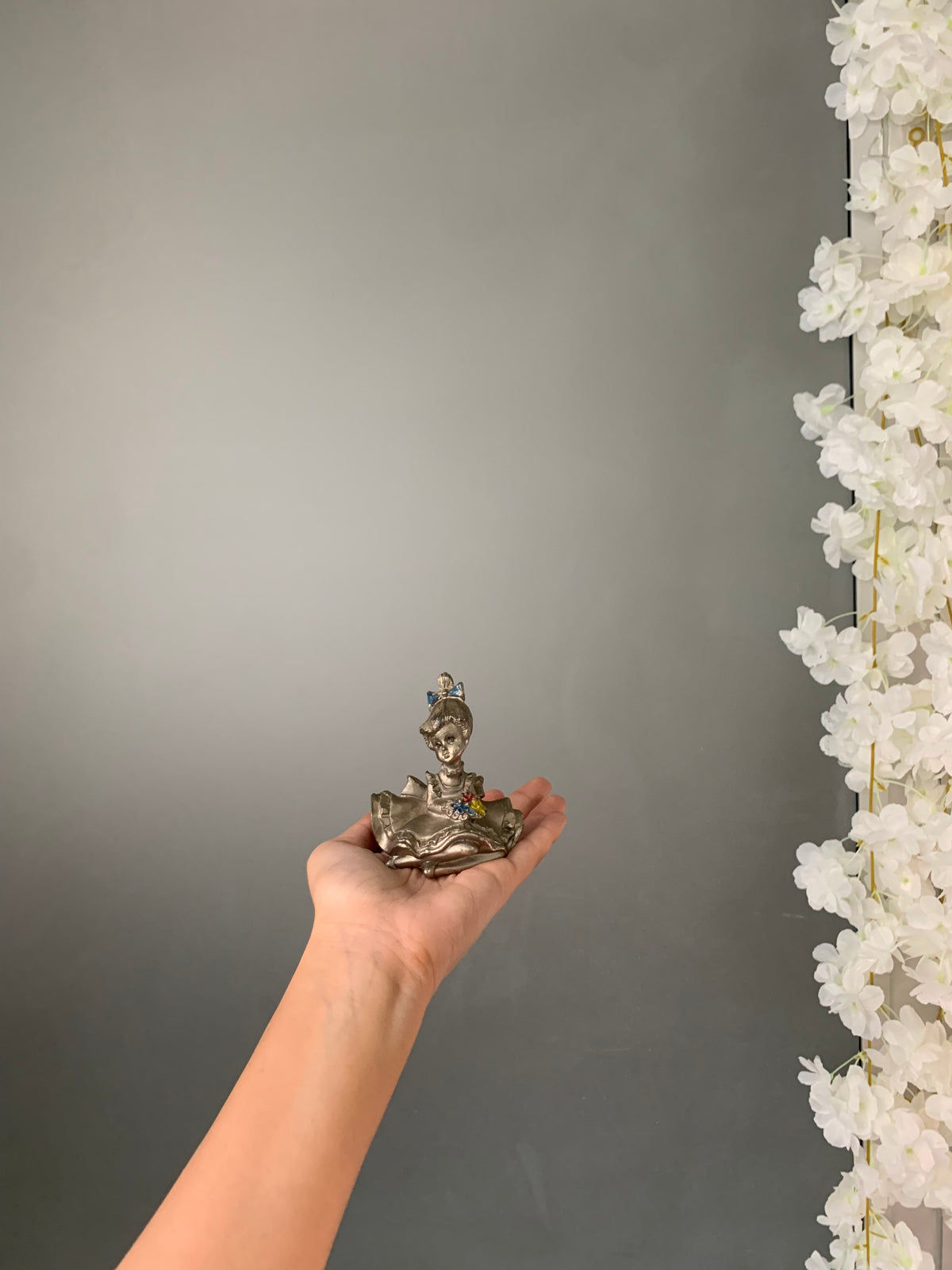 FIGURINE ÉTAIN FILLETTE VINTAGE 🎀