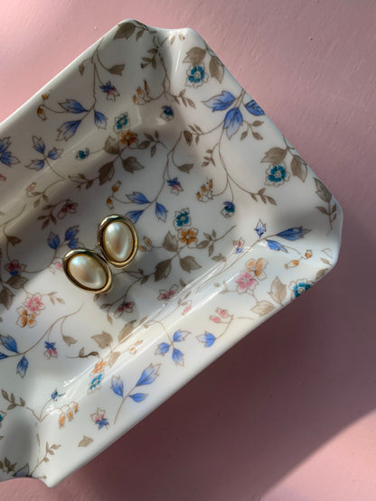 VIDE-POCHE FLEURI PORCELAINE VINTAGE 🌼