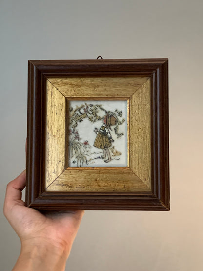 DUO PETITS CADRES FILLETTES VINTAGE 🌼