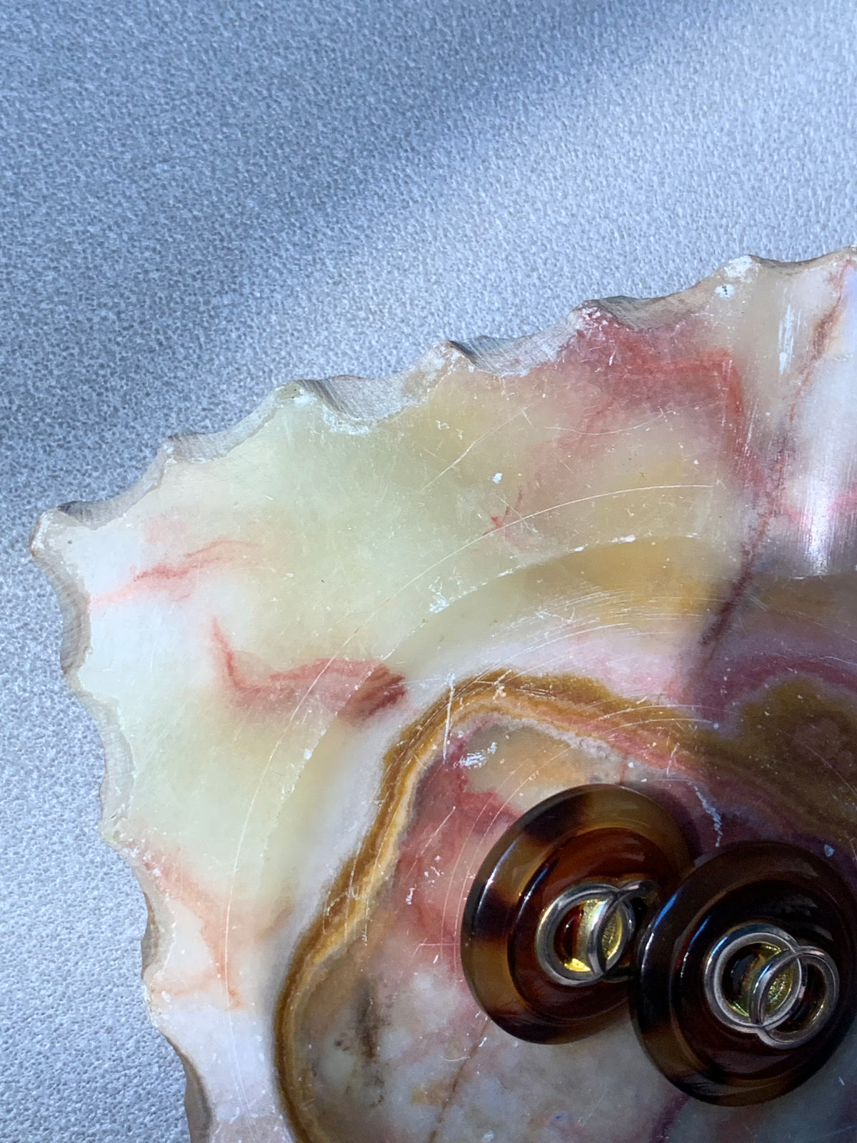 COQUILLAGE EN ONYX ROSE VINTAGE 🐚