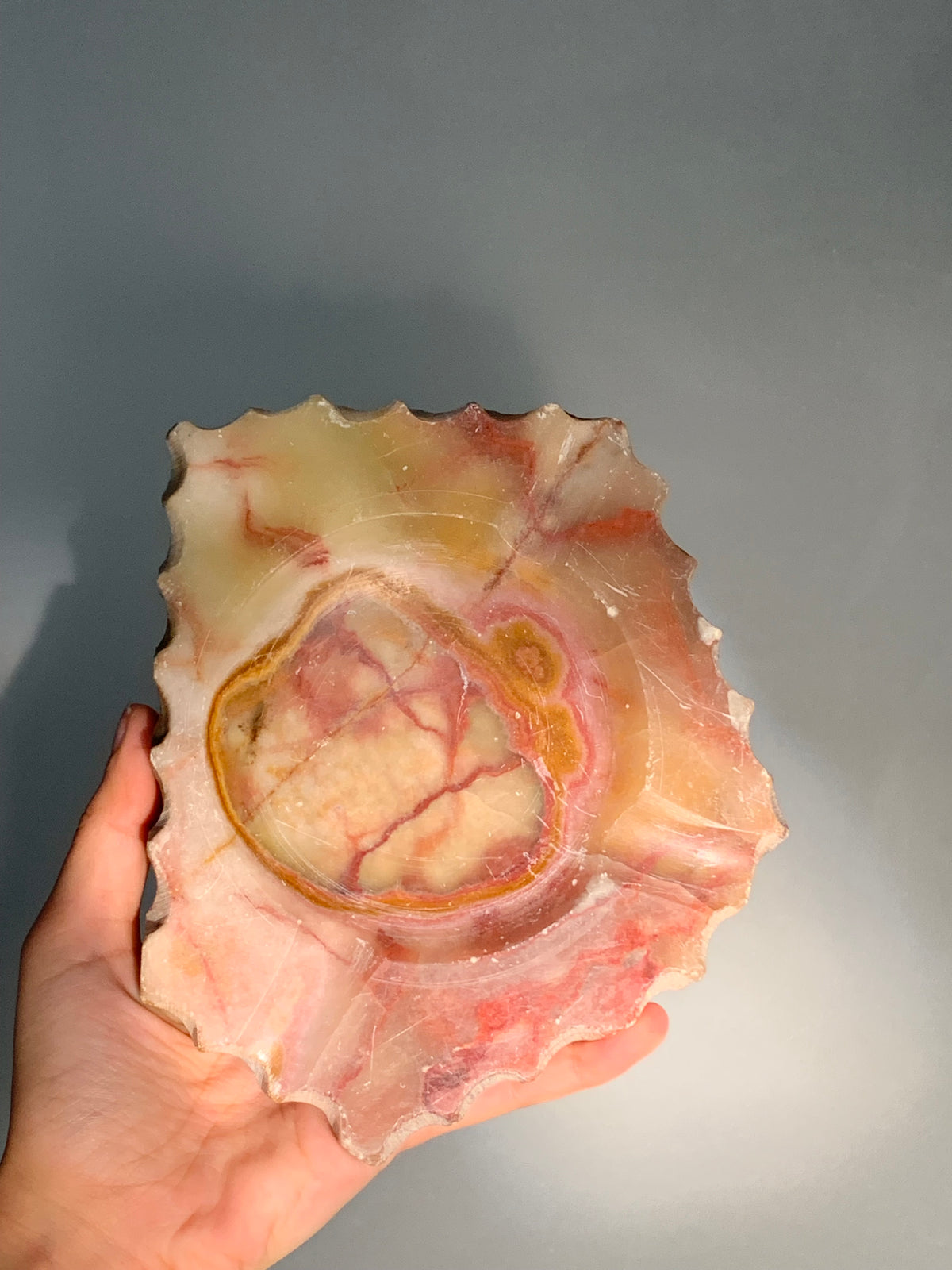 COQUILLAGE EN ONYX ROSE VINTAGE 🐚