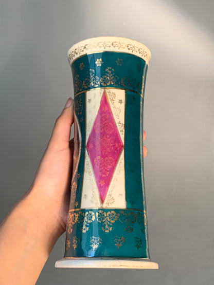VASE MÉDAILLON ROMANTIQUE VINTAGE 💚