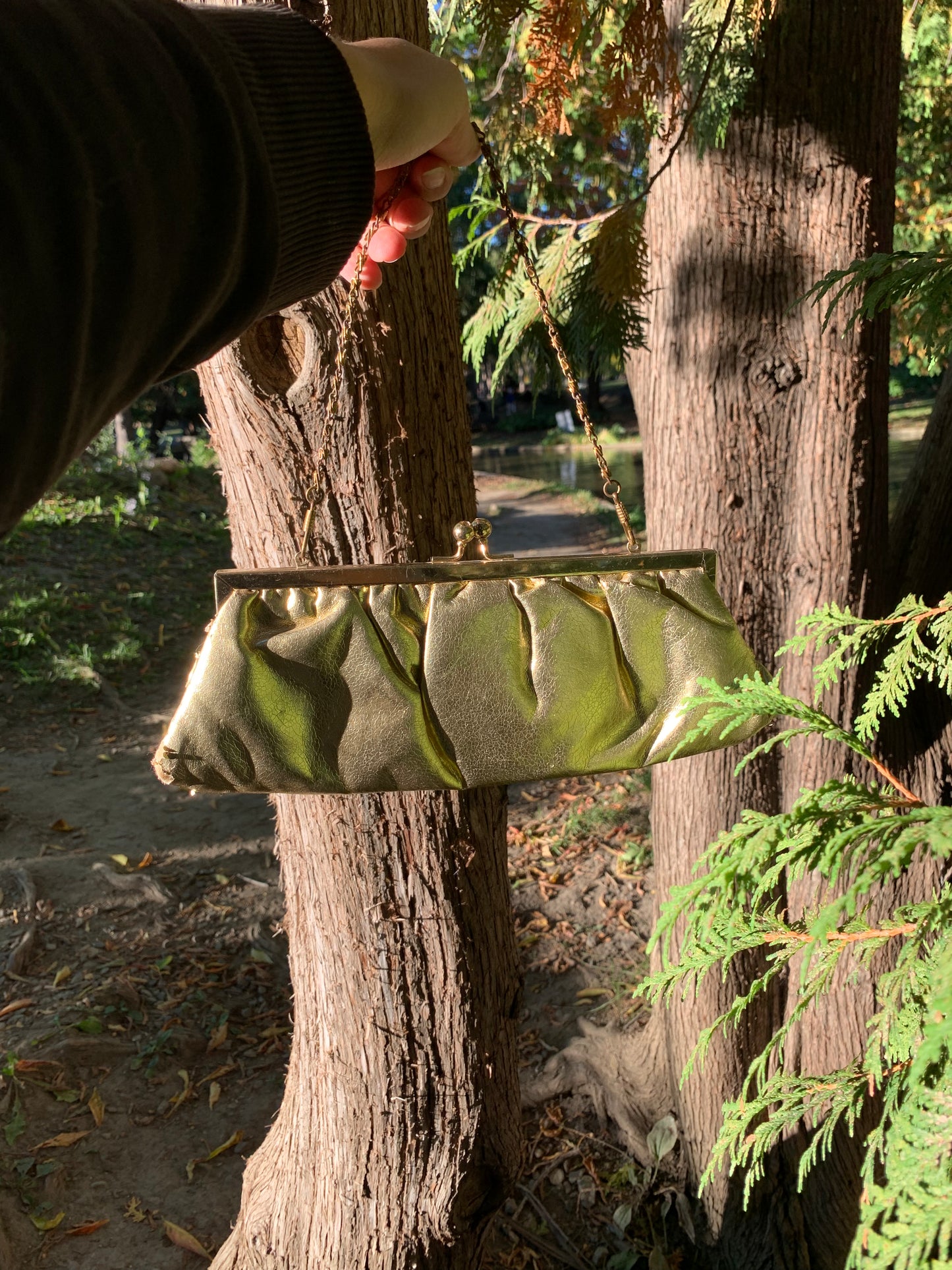 Bourse dorée vintage