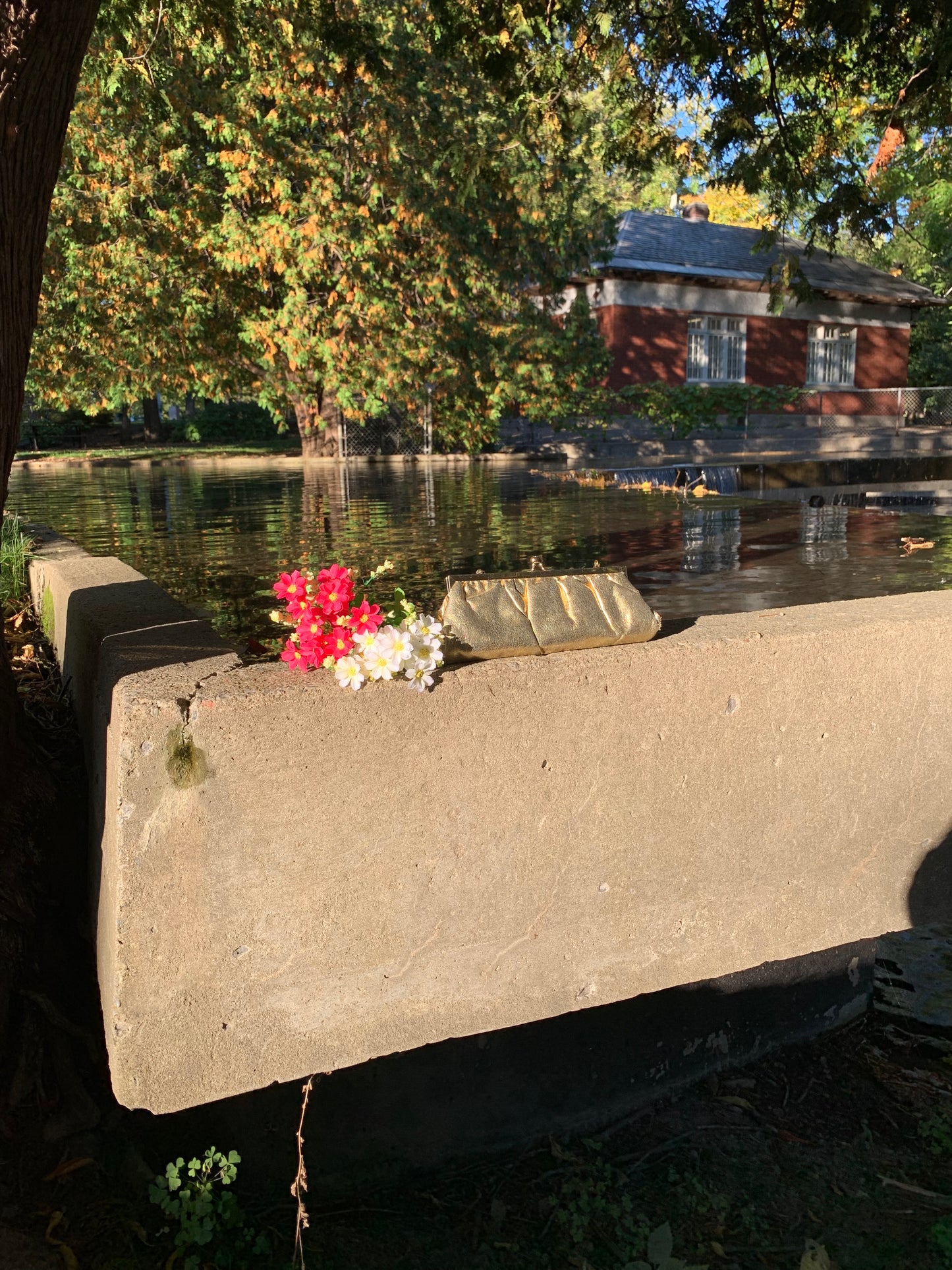 Bourse dorée vintage