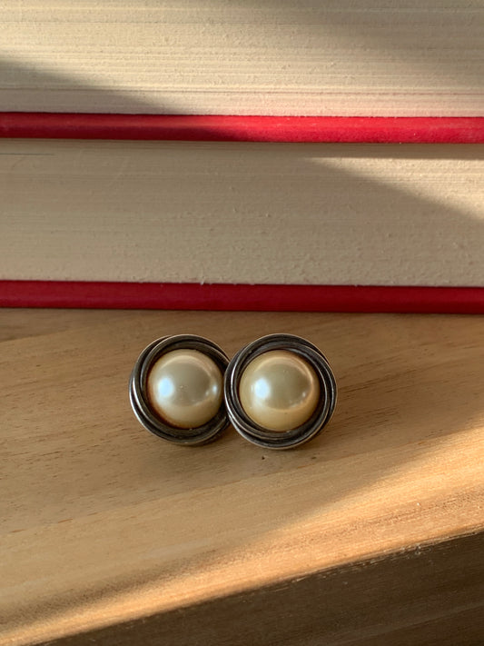 Boucles à perles vintage