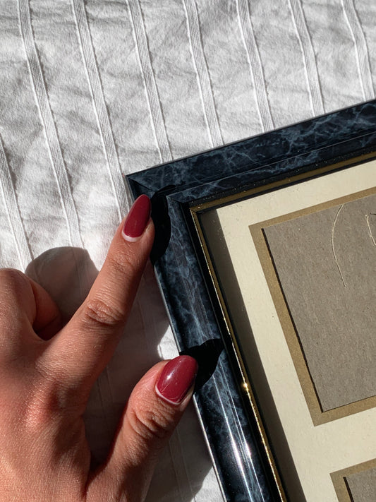 Cadre photo vintage avec 3 inserts