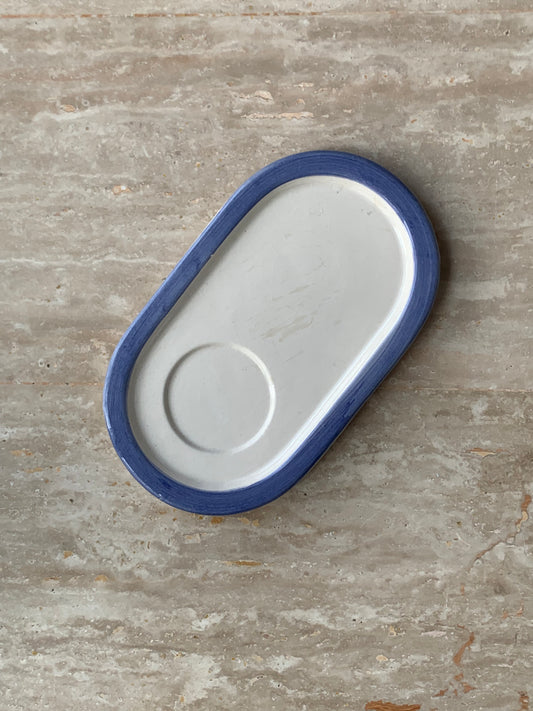 Assiette blanc & bleu 💙