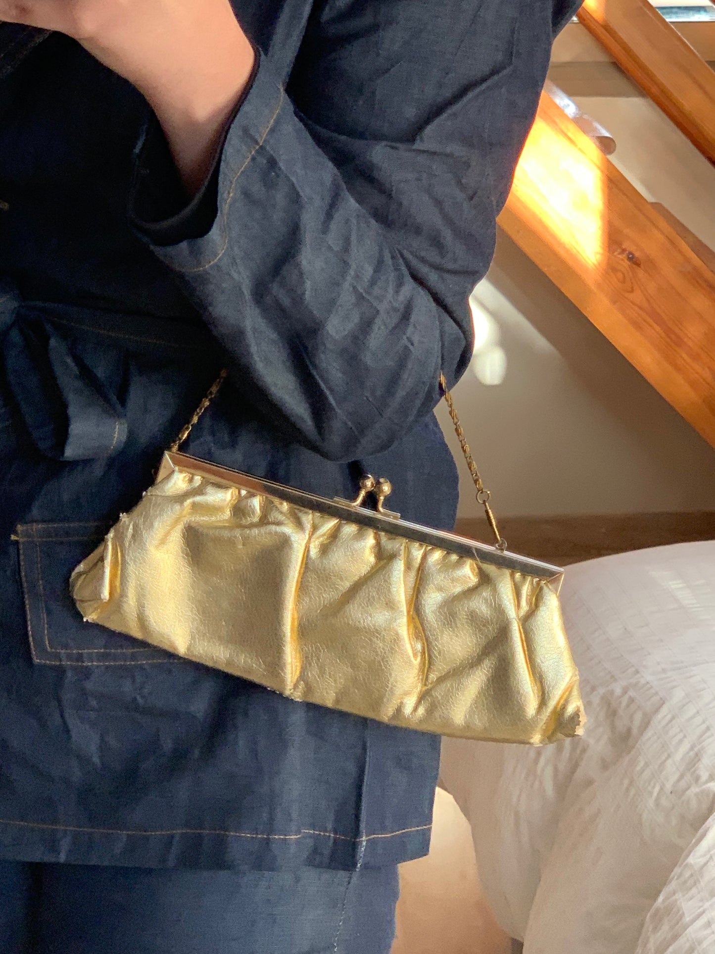 Bourse dorée vintage