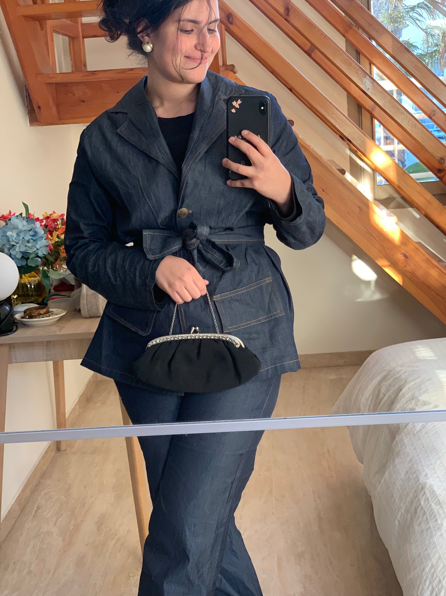 Bourse noire vintage