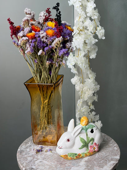 BOÎTE LAPIN VINTAGE EN CÉRAMIQUE PEINTE 🐰🌸