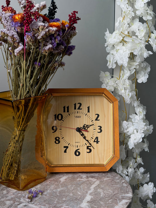 HORLOGE MURALE VINTAGE | BOIS & QUARTZ VINENT