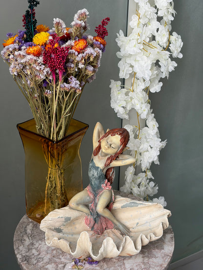 STATUETTE VINTAGE | FÉE SUR COQUILLAGE 🧚♀️🐚