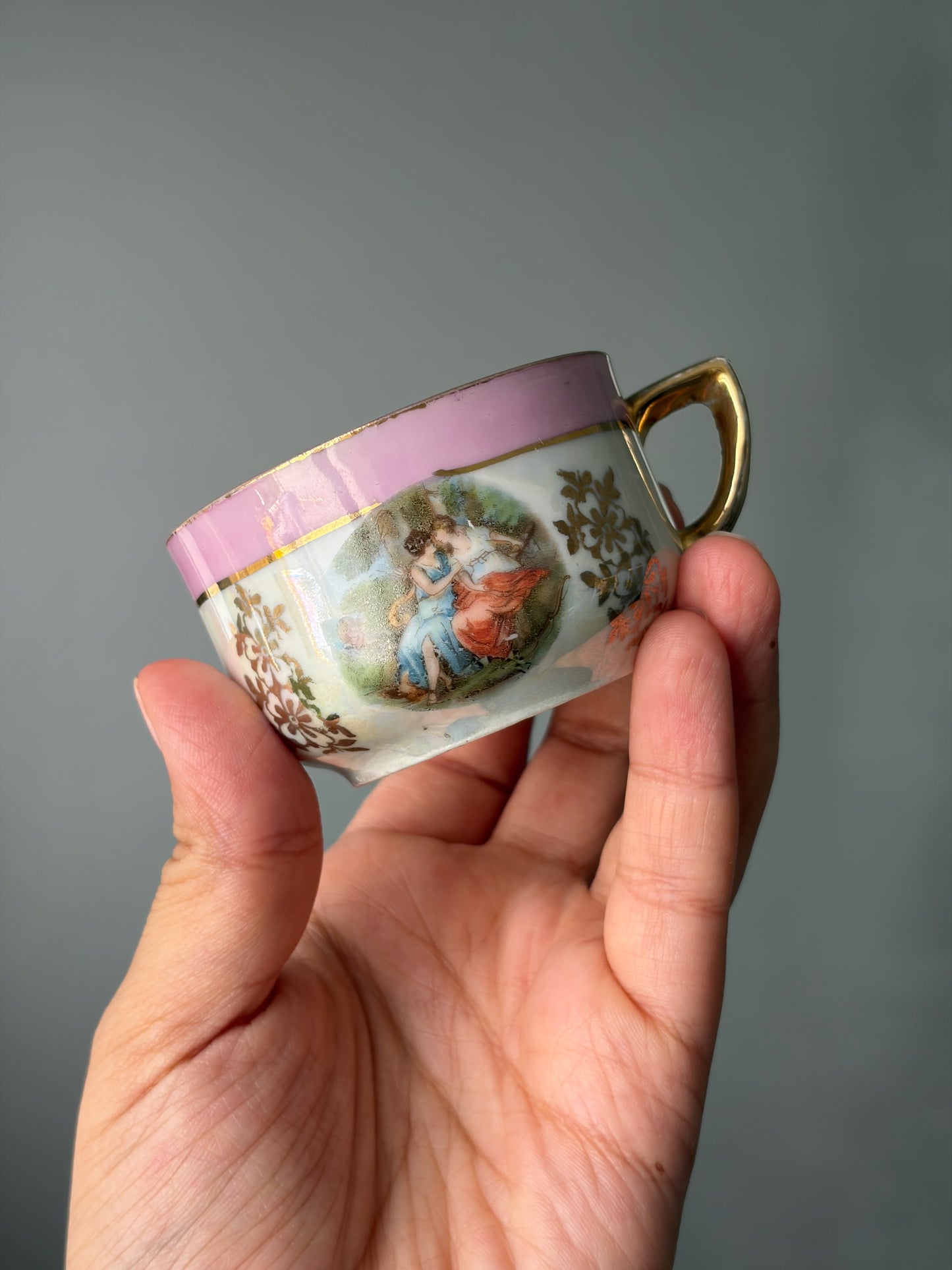SERVICE À THÉ VINTAGE | SCÈNES MYTHOLOGIQUES ROSES 💕🏛️
