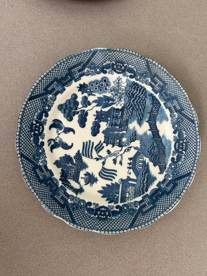 SERVICE 9 ASSIETTES VINTAGE | MOTIF SAULE BLEU