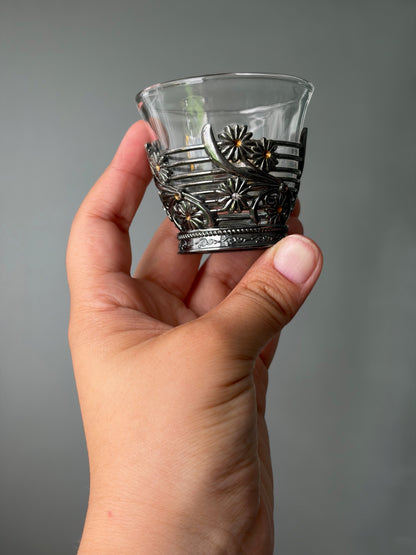 SET 3 TASSES VINTAGE | SUPPORTS FILIGRANE NOIR ☕🖤