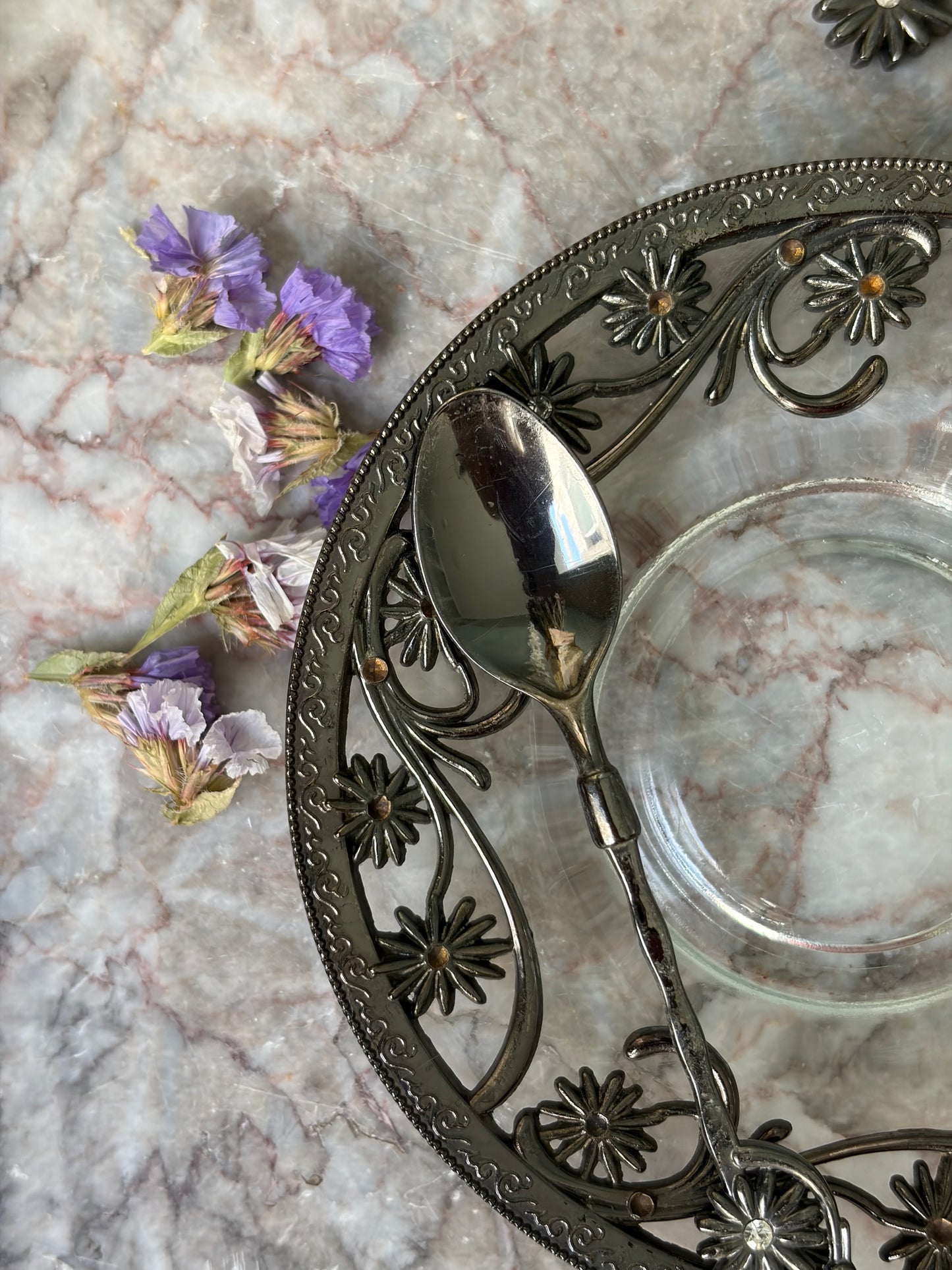 SET 3 TASSES VINTAGE | SUPPORTS FILIGRANE NOIR ☕🖤